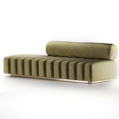 диван Modern Line Tufted Bench Upholstered Bench with Round Back Bronze