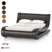 bed Greatime B1070 Contemporary+5COLOR LEATHER