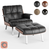 Leather armchair Minotti Daiki
