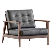 The Mid Century Show Wood Leathere Armchair