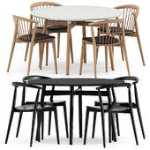 Newood chairs by Cappellini and BA103-120 round table by Carl Hansen & Son