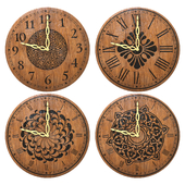 Collection of wooden clocks-2
