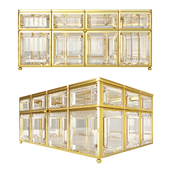 Zara Home CASKET IN GLASS & GOLDEN METAL