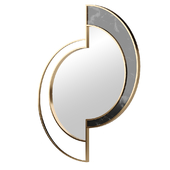 Mirror in brass frame BC001 with marble from Apika