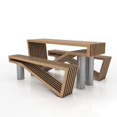 Contemporary Picnic Table and Bench