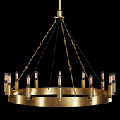 Restoration Hardware CAMINO VINTAGE FILAMENT ROUND CHANDELIER 26 Brass