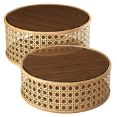 Viliam rattan coffee tables DR97 / Круглые кофейные столики из ротанга