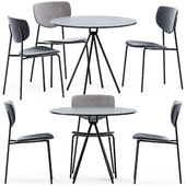 Piper Cafe Table Circle 900D by DesignByThem & Chair Caristo by SP01