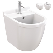 Duravit Starck 3 wall-mounted bidet and toilet wall-mounted / Подвесной унитаз и биде со смесителем