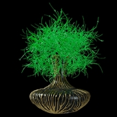 Декоративная ваза с зеленью