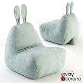 Bunny Chair Velvet Mint