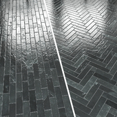 Slate Tiles - Harringbone & Running Bond Patterns