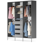 IKEA AURDAL Открытый гардероб с одеждой