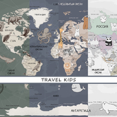 Designer wallpaper TRAVEL KIDS pack 3