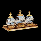 gold decorative jars