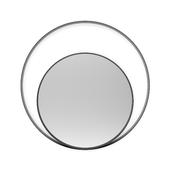 Round mirror in metal frame Iron Ring