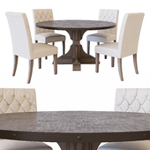 RH Round dining table & Bennett Parsons dining chair