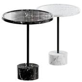 Nature Marble End Table Black & White