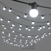 Editable Garland belt light street