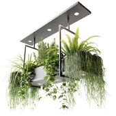 Suspended luminaire with plants OSLO