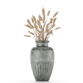 Wheat in vase decor set