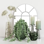 Green Vase Decorative Set