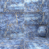 Blue Marble Ceramic with Gold veins 6 face multitexture (5276*2677 pixel)