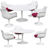 Knoll Dining Plastic Chair & Table