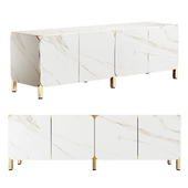Frame K Sideboard white gold chest of drawers white marble