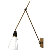 Magari Adjustable Wall Lamp in Bronze, White and Brass by Blueprint Lighting Sconce
