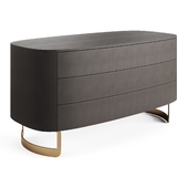 Fendi Moonlight Chest of Drawers (Charcoal Fiddleback Sycamore)