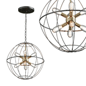 YOUNG HOUSE LOVE LARGE WIRE GLOBE SPUTNIK CHANDELIER