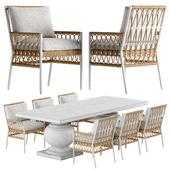 Serena and Lily Salt Greek chair Terrace table set