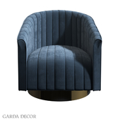 Кресло Вращающееся Голубое Велюровое 48MY-W2588 LTB GO Garda Decor