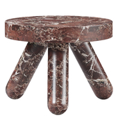Jaxx Side Red Marble Table By CB2