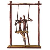 Danya B Couple on a Swing Cast Bronze