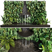 Plant Collection with Fountain