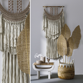 Decorative set with Wall Hanging Macrame # 4