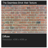 The seamless brick wall texture