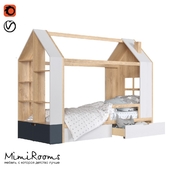 Кроватка Ми-Ми со стеллажом от mimirooms.ru