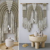 Decorative set with Wall Hanging Macrame # 5