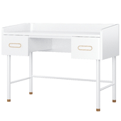 Kids Arlo White and Gold Desk