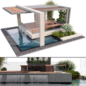 Pergola With Water & Plants