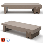 Osscle Leather Coffee Table