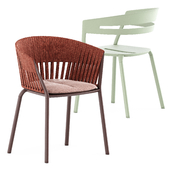 Ria Dining armchair and armchair with woven rope by Fast