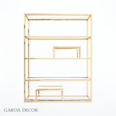 Shelving with Transparent Glass (gold) GY-SH8005GOLD Garda Decor