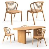 Table and chairs MADE