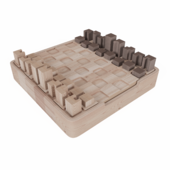 Solid Hardwood Chessboard by Origins.work