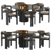 Gallotti & Radice 0414 chair Haumea T table