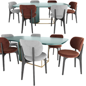 Horus Dining Table and Richmond Dining Chair by Secolo